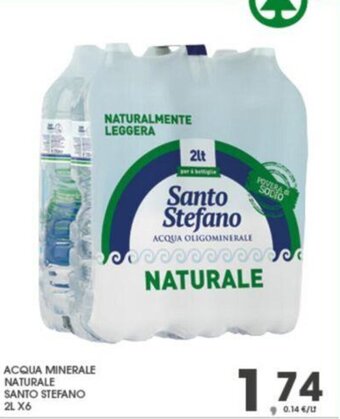 Eurospar ACQUA MINERALE NATURALE SANTO STEFANO 2L X6 offerta