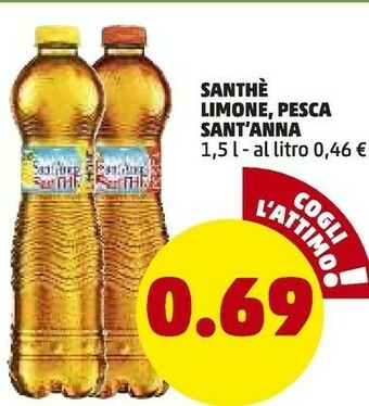 PENNY Sant'anna SanThè Al Limone 1500 G(ml) offerta