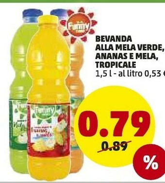 PENNY Funny drink Bevanda Alla Mela Verde offerta
