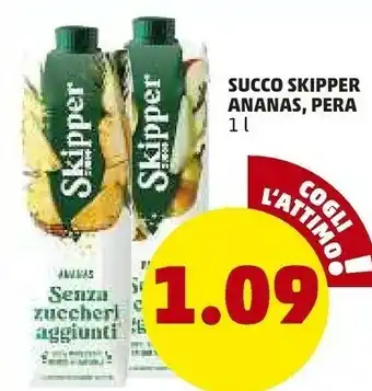 PENNY Zuegg Skipper Ananas 100% Succo 1000 G(ml) offerta