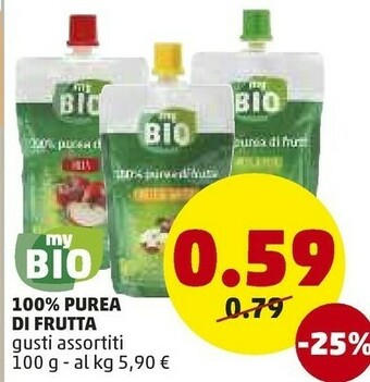 PENNY My Bio 100% Purea Di Frutta offerta