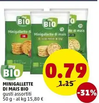 PENNY My Bio - Minigallette Di Mais Rosmarino 50 G(ml) offerta