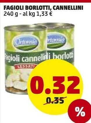 PENNY Fagioli Borlotti Cannellini offerta