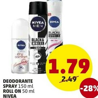PENNY Nivea Deodorante Spray / Roll On offerta