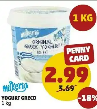 PENNY Milkeria Yogurt Greco offerta
