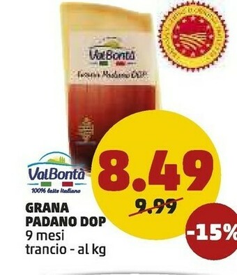 PENNY Valbontà Grana Padano DOP offerta