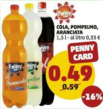 PENNY Funny drink Aranciata 1500 G(ml) offerta
