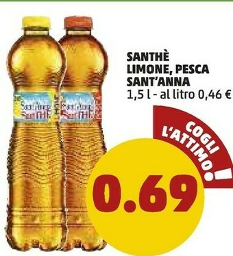 PENNY Sant'anna SanThè Al Limone 1500 G(ml) offerta