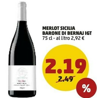 PENNY Barone di bernaj Merlot Sicilia Igt offerta