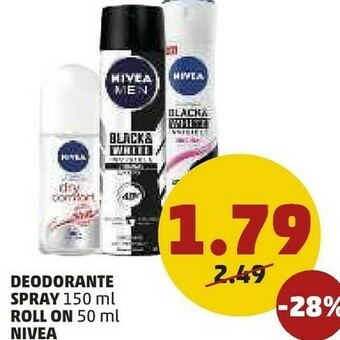 PENNY Nivea Deodorante Spray / Roll On offerta