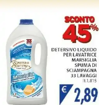 Mercatò Spuma di Sciampagna Detersivo Liquido Per Lavatrice Marsiglia offerta
