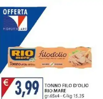 Mercatò Rio Mare Tonno Filo D'Olio offerta