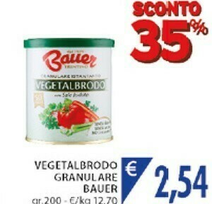 Mercatò Bauer Vegetal Brodo Con Sale Iodato Bio offerta