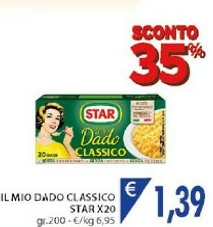 Mercatò Star Il Mio Dado 100% Naturale Classico offerta