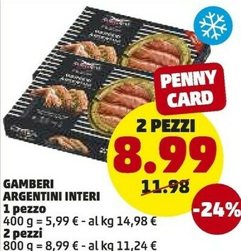 PENNY Gamberi Argenti Interi offerta