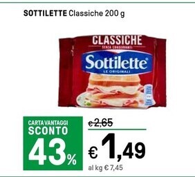 Iper La Grande Sottilette classiche offerta