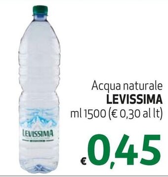 Maxi Supermercati Acqua naturale LEVISSIMA ml 1500 offerta
