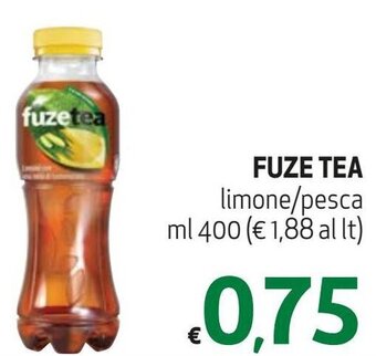 Maxi Supermercati FUZE TEA limone/pesca ml 400 offerta