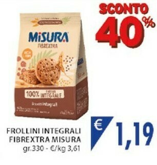 Mercatò Misura Frollini Integrali Fibrextra offerta