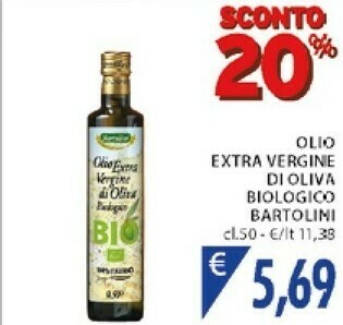 Bartolimi Olio Extra Vergine Di Oliva Biologico
