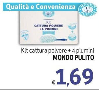 Maxi Supermercati Kit cattura polvere + 4 piumini MONDO PULITO offerta