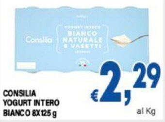 DEM CONSILIA YOGURT INTERO BIANCO 8X125 g offerta