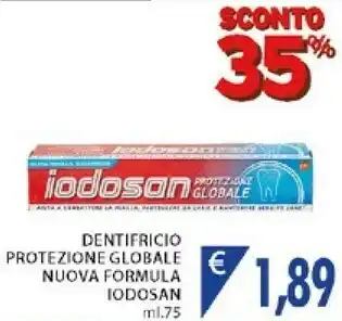 Mercatò Iodosan Dentifricio Protezione Globale Nuova Formula 75ml offerta