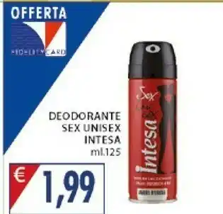 Mercatò Intesa Deodorante Sex Unisex offerta