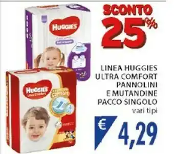 Mercatò Huggies Ultra Comfort Pannolini E Mutandine Pacco Singolo offerta