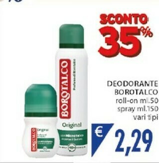 Mercatò Borotalco Original Unisex Deodorante Spray 150 Ml offerta