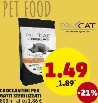 PENNY Procat Croccantini Per Gatti Sterolizzati offerta