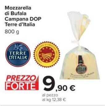 Carrefour Iper Mozzarella di Bufala Campana DOP Terre d'Italia 800 g offerta