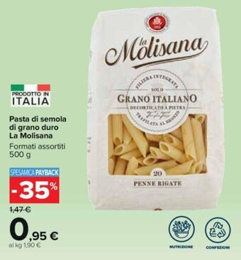 Carrefour Iper Pasta di semola di grano duro La Molisana 500 g offerta