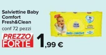 Salviettine Baby Comfort Fresh&Clean conf 72 pezzi
