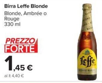 Carrefour Iper Birra Leffe Blonde Blonde, Ambrée o Rouge 330 ml offerta