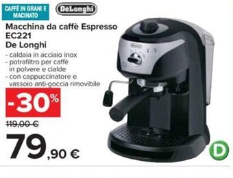 De Longhi Macchina da caffè Espresso EC221