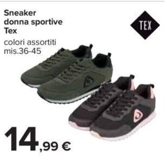 Carrefour Iper Sneaker donna sportive Tex mis.36-45 offerta