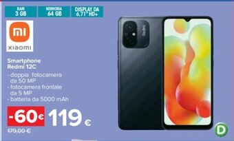 Carrefour Iper Smartphone Redmi 12C offerta