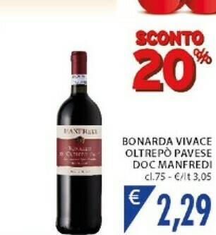 Mercatò Manfredi Bonarda Vivace Oltrepo Pavese DOC offerta