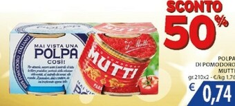 Mercatò Mutti Polpa Di Pomodoro offerta