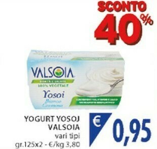 Mercatò Valsoia Yogurt Yosoi Naturale offerta