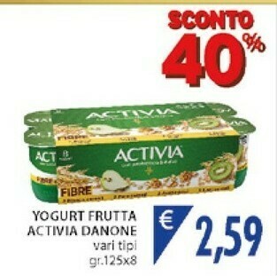 Mercatò Danone Activia Yogurt Frutta offerta