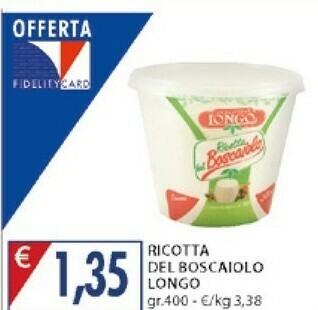 Mercatò Longo Ricotta Del Boscaiolo offerta
