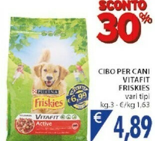 Mercatò Purina Friskies Vitafit Active Adulto Manzo 3 Kg offerta