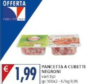 Mercatò Negroni Pancetta A Cubetti offerta