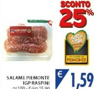 Mercatò Osella Raspini Salame Piemonte offerta