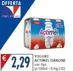 Mercatò Local Danone Actimel Fragola 600 G(ml) offerta