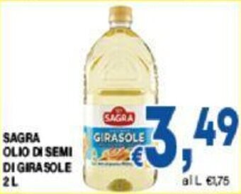 DEM SAGRA OLIO DI SEMI DI GIRASOLE 2 L offerta