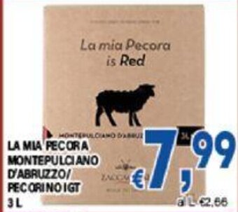 DEM LA MIA PECORA MONTEPULCIANO D'ABRUZZO PECORINO IGT 3L offerta