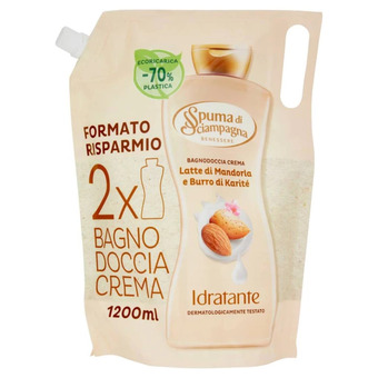Iperal Eco ricarica bagnodoccia crema spuma di sciampagna offerta